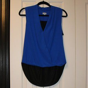 Abbeline top, Black and Blue, Size Small